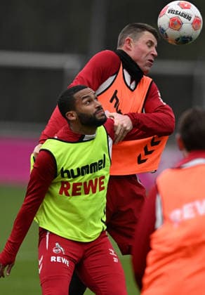 26 11 2025, xophax, Soccer 1 Bundesliga, 1 FC Köln Training Linton Maina , left and Dominique Heintz both 1 FC Köln Koeln