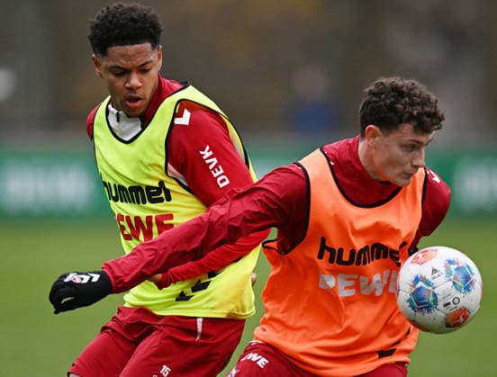 26 11 2025, xophax, Soccer 1 Bundesliga, 1 FC Köln Training Yannick Mausehund , left and Eric Martel , right both 1 FC Köln Koeln
