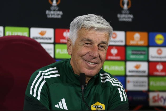 26.11.2025 Europa League : Conferenza Stampa: Gian Piero Gasperini Bryan Cristante Nella foto: Gian Piero Gasperini& xD;(Foto Gino Mancini)  Copyright: xGinoxMancini IPAxSportx xipa-agency.netx xx IPA_68400751 IPA_Agency_IPA68400751