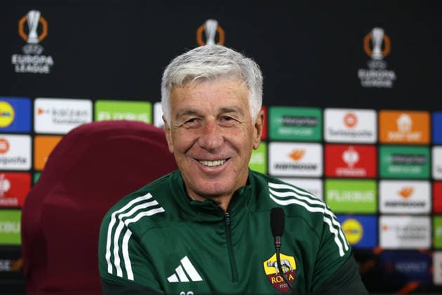 26.11.2025 Europa League : Conferenza Stampa: Gian Piero Gasperini Bryan Cristante Nella foto: Gian Piero Gasperini& xD;(Foto Gino Mancini)  Copyright: xGinoxMancini IPAxSportx xipa-agency.netx xx IPA_68400762 IPA_Agency_IPA68400762