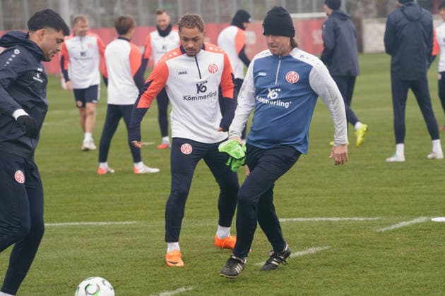NADIEM AMIRI, ARMINDO SIEB, BO HENRIKSEN TRAINING 1 FSV MAINZ 05 MAINZ