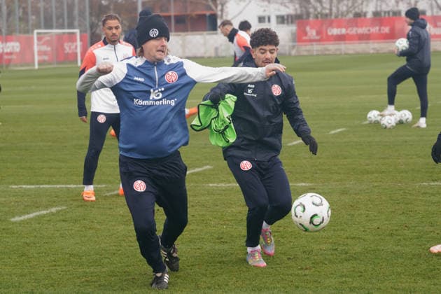 BO HENRIKSEN, BEN BOBZIEN TRAINING 1.FSV MAINZ 05 MAINZ 