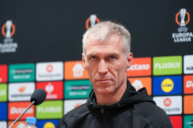 Czech Republic Press conference ahead of the UEFA Europa League 2025 matchday 26, 5 Viktoria Pilsen vs SC Freiburg Doosan Arena Pilsen Martin Hysky Coach Viktoria Pilsen Pilsen Plzenský kraj Czech Republic Copyright: xJOERANxSTEINSIEKx