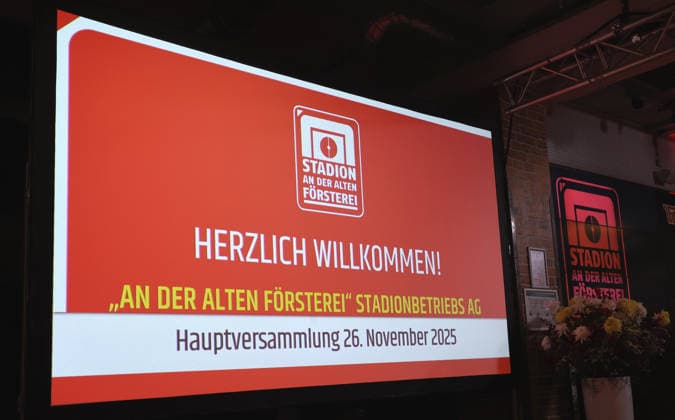 Annual General Meeting of An der Alten Försterei Stadionbetriebs AG Sport Football Soccer Bundesliga Men DFL Season 2025 2026 26 11 2025 1 FC Union Berlin FCU