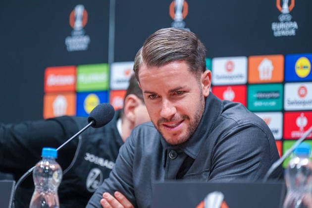 Czech Republic Press conference before the football match UEFA Europa League 2025 26, 5 Matchday Viktoria Pilsen vs SC Freiburg Doosan Arena Pilsen Christian Günter Christian Guenter SC Freiburg, 30 Pilsen PlzeÅˆskÃ½ kraj Czech Republic Copyright: xJOERANxSTEINSIEKx