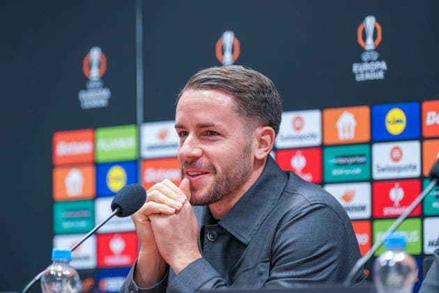 Czech Republic Press conference before the football match UEFA Europa League 2025 26, 5 Matchday Viktoria Pilsen vs SC Freiburg Doosan Arena Pilsen Christian Günter Christian Guenter SC Freiburg, 30 Pilsen PlzeÅˆskÃ½ kraj Czech Republic Copyright: xJOERANxSTEINSIEKx