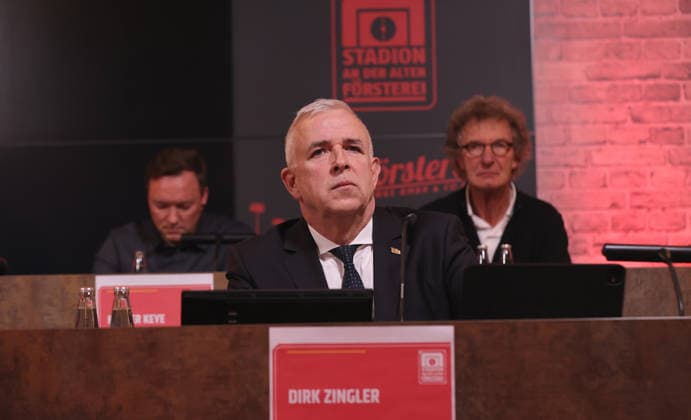 President Dirk Zingler Annual General Meeting of An der Alten Försterei Stadionbetriebs AG Sport Football Soccer Bundesliga Men DFL Season 2025 2026 26 11 2025 1 FC Union Berlin FCU