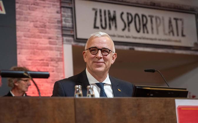 Soccer, Men, Season 2025 2026, 1 Bundesliga, 1 FC Union Berlin, 14 Annual General Meeting of An der Alten Försterei Stadionbetriebs AG, Dirk Zingler Head of Supervisory Board Stadionbetriebs AG , 26 11 2025, Copyright: xMatthiasxKochx