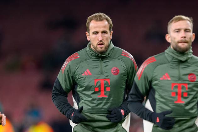 Arsenal v Bayern Munich Champions League 26 11 2025. Bayern Munich forward Harry Kane (9) warming up prior to the Champions League match between Arsenal and Bayern Munich at the Emirates Stadium, London, England on 26 November 2025. London Emirates Stadium Greater London England Editorial use only , Copyright: xSimonxTraylenx PSI-23273-0004