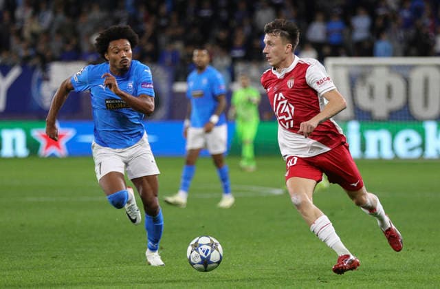Cyprus Champions League Soccer Monaco s Alexander Golovin, right, controls the ball during the Champions League soccer match between Pafos FC and AS Monaco at Alphamega stadium in Limassol. Cyprus,Wednesday, November 26, 2025 Limassol Cyprus  Copyright: xDanilxShamkinx originalFilename:shamkin-notitle251126_np5hk.jpg