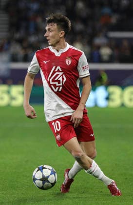Cyprus Champions League Soccer Monaco s Alexander Golovin controls the ball during the Champions League soccer match between Pafos FC and AS Monaco at Alphamega stadium in Limassol. Cyprus,Wednesday, November 26, 2025 Limassol Cyprus  Copyright: xDanilxShamkinx originalFilename:shamkin-notitle251126_np7CT.jpg