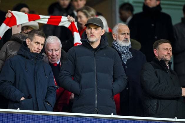 Thomas Tuchel Looks on during the UEFA Champions League 2025 26 League Phase MD5 match between Arsenal FC and FC Bayern München at Arsenal Stadium on November 26, 2025 in London, United Kingdom Photo by Harry Langer DeFodi Images