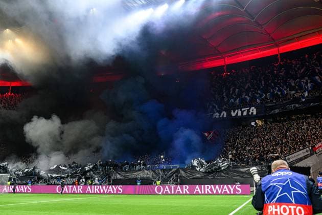 FRANKFURT, GERMANY - 26 NOVEMBER, 2025: - UEFA Champions League match Eintracht Frankfurt vs Atalanta Bergamo at Deutsche Bank Park.  Copyright: xVITALIIxKLIUIEVx