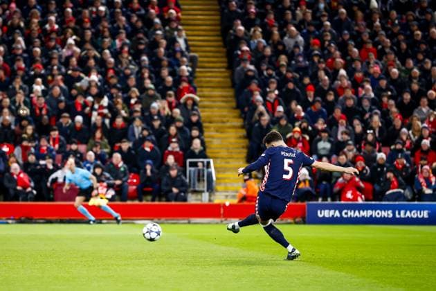 LIVERPOOL - Ivan Perisic of PSV Eindhoven scores the 0-1 penalty during the Champions League match between Liverpool FC and PSV Eindhoven at Anfield Stadium on November 26, 2025, in Liverpool, United Kingdom. ANP SEM VAN DER WAL UEFA Champions League Matchday 5 2025-2026 xVIxANPxSportx xxANPxIVx 543149123 originalFilename: 543149123.jpg