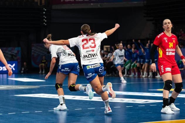 POULSEN Liv (23 Faroe Islands) celebrates during the IHF Women s Handball World Championship, WM, Weltmeisterschaft game between Montenegro and Faroe Islands at the SWT Arena in Trier, Germany Copyright: xMartinxPitschx xSPPx Sportspressphoto_SPR66126