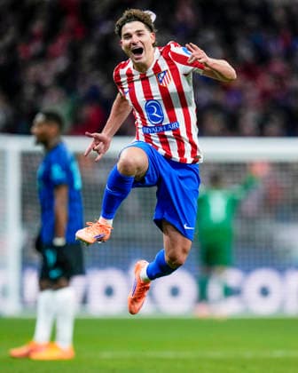 ESP: Atletico de Madrid - Inter Milan. UEFA Champions League. Matchday 5. Julian Alvarez of Atletico de Madrid during the UEFA Champions League match, between Atletico de Madrid and Inter Milan, matchday 5, played at Riyadh Air Stadium on November 26, 2025 in Madrid, Spain. kpng Copyright: xCesarxCebollax xPRESSINx PS_251126_ATL_INT_023