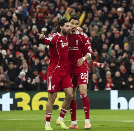 Liverpool v PSV Eindhoven, UEFA Champions League, League Phase 26.11.25 Liverpool v PSV Eindhoven, UEFA Champions League, League Phase Bradley Ormesher The Times Dominik Szoboszlai of Liverpool celebrates scoring his teams 1st goal of the match 1-1  Copyright: xBradleyxOrmesherx NINTCHDBPICT001041269267