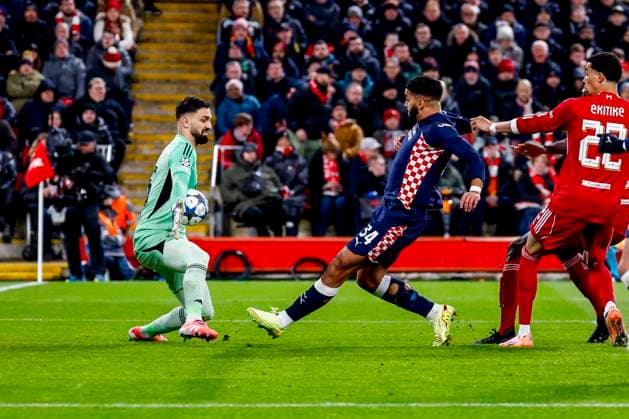 Ismael Saibari of PSV Eindhoven scores but is offside Liverpool FC v PSV Eindhoven, UEFA Champions League 2025 26 League Phase MD5, Liverpool FC v PSV Eindhoven, Anfield, November 26, 2025, Liverpool, United Kingdom.