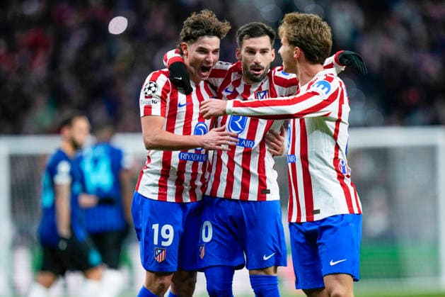ESP: Atletico de Madrid - Inter Milan. UEFA Champions League. Matchday 5. Julian Alvarez of Atletico de Madrid during the UEFA Champions League match, between Atletico de Madrid and Inter Milan, matchday 5, played at Riyadh Air Stadium on November 26, 2025 in Madrid, Spain. kpng Copyright: xCesarxCebollax xPRESSINx PS_251126_ATL_INT_028