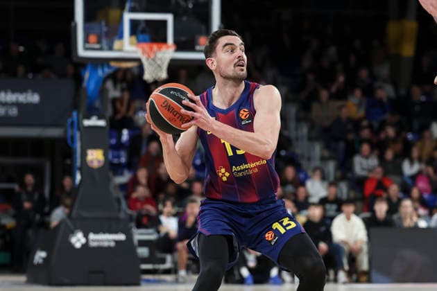 November 26, 2025, Barcelona, Barcelona, Spain: Tomas Satoransky of FC Barcelona, Barca in action during the EuroLeague Regular Season Round 13 match played between FC Barcelona and LDLC Asvel Villeurbanne at Palau Blaugrana on November 26, 2025 in Barcelona, Spain. Barcelona Spain - ZUMAa181 20251126_zaa_a181_126 Copyright: xJavierxBorregox