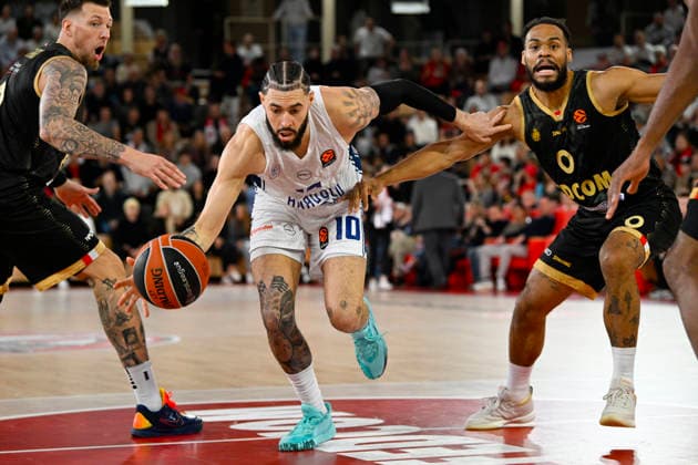 BASKET-BALL : AS Monaco VS Anadolu Efes Spor Kulübü - Turkish Airlines EuroLeague - 26 11 2025 IsaÃ¯a Cordinier (AEI) - Turkish Airlines EuroLeague match between AS Monaco and Anadolu Efes Spor Kulübü on November 26, 2025 at the Louis II Stadium in Monaco. MonacoMonaco  Copyright: xWilliamxCannarellax