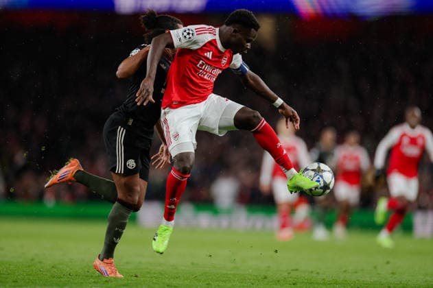 Champions League 2025 26 League Stage Arsenal v Bayern Munich Emirates Stadium 26.11.2025 Bukayo Saka of Arsenal Champions League 2025 26 League Stage Arsenal v Bayern Munich Emirates Stadium 26.11.2025 Photograph By Marc Aspland The Times  Copyright: xMarcxAsplandx NINTCHDBPICT001041274163