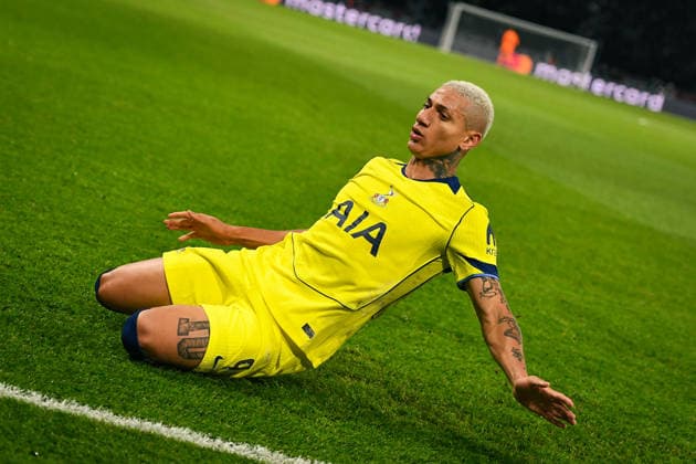Champions League PSG vs Tottenham Hotspur F.C - FA Tottenham Hotspur’s forward Richarlison celebrates scoring a goal during the UEFA Champions League football match between Paris Saint-Germain and Tottenham Hotspur F.C at the Parc des Princes Stadium in Paris on November 26, 2025. Photo by Firas Abdullah ABACAPRESS.COM Paris Ile-de-France France  Copyright: xAbdullahxFiras ABACAx