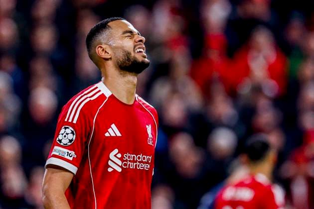 Cody Gakpo of Liverpool FC looks dejected Liverpool FC v PSV Eindhoven, UEFA Champions League 2025 26 League Phase MD5, Liverpool FC v PSV Eindhoven, Anfield, November 26, 2025, Liverpool, United Kingdom.