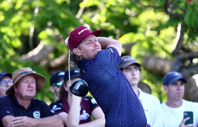 GOLF AUSTRALIAN PGA, Golf Herren Cameron Smith of Australia tees off on the 10th hole during the Australian PGA Championship at Royal Queensland Golf Club in Brisbane, Queensland, Thursday, November 27, 2025. ( NO ARCHIVING Brisbane Queensland Australia  Copyright: xx 20251127159896491371