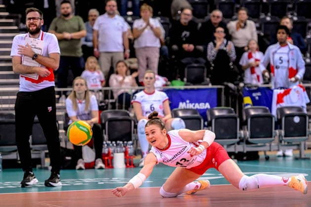 LODZ 26.11.2025 LIGA MISTRZYN CEV SIATKOWKA KOBIET CEV VOLLEYBALL CHAMPIONS LEAGUE WOMEN --- LKS COMMERCECON LODZ - DRESDNER SC N Z ANGELIKA GAJER FOT.PAWEL PIOTROWSKI 400MM.PL NEWSPIX.PL --- newspix.pl 