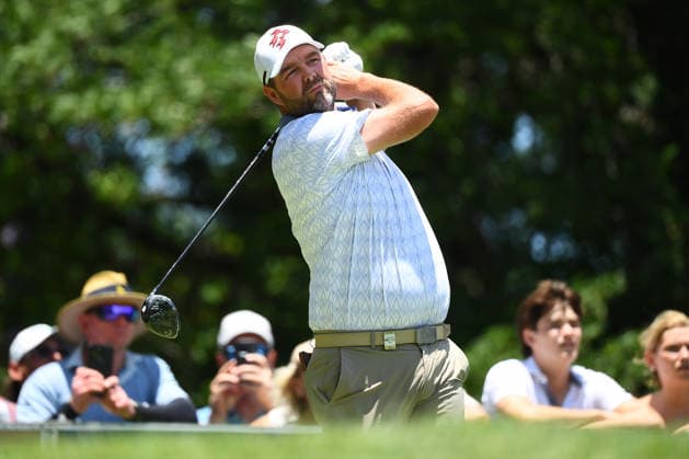 GOLF AUSTRALIAN PGA, Golf Herren Marc Leishman of Australia plays a shot during the Australian PGA Championship at Royal Queensland Golf Club in Brisbane, Queensland, Thursday, November 27, 2025. ( NO ARCHIVING, EDITORIAL USE ONLY Brisbane Queensland Australia  Copyright: xJonoxSearlex 20251127133537012187