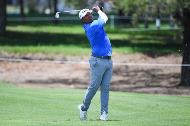 GOLF AUSTRALIAN PGA, Golf Herren Juan Sebastian Munoz of Columbia plays a shot during the Australian PGA Championship at Royal Queensland Golf Club in Brisbane, Queensland, Thursday, November 27, 2025. ( NO ARCHIVING, EDITORIAL USE ONLY Brisbane Queensland Australia  Copyright: xJonoxSearlex 20251127183748083057