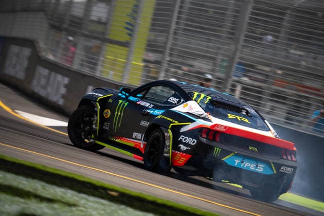 November 27, 2025, Adelaide, South Australia, Australia: 2x Formula Drift Champion VAUGHN GITTIN JR for RTR Motorsport during the Penrite Drift All Stars on Thursday at the BP Ultimate Adelaide Grand Final. Adelaide Australia - ZUMAf186 20251127_zsp_f186_037 Copyright: xJamesxForresterx