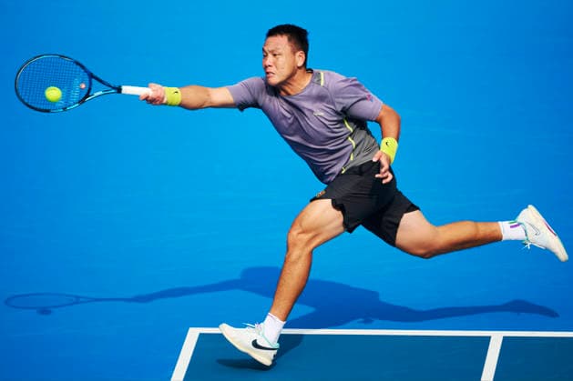 CHENGDU, CHINA - NOVEMBER 25: Yang Zijiang of China returns a shot in the Men s Singles first round match against Bu Yunchaokete of China on day 2 of 2026 Australian Open Asia-Pacific Wildcard Playoffs at the Sichuan International Tennis Centre on November 25, 2025 in Chengdu, Sichuan Province of China.  Copyright: xVCGx 111606016907