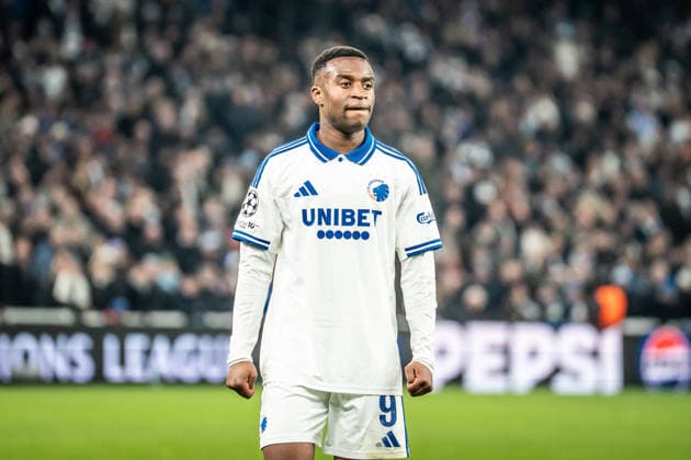 FC Copenhagen v Kairat Almaty, UEFA Champions League, Copenhagen, Denmark Copenhagen, Denmark. 26th, November 2025. Youssoufa Moukoko (9) of FC Copenhagen seen during the UEFA Champions League match between FC Copenhagen and Kairat Almaty at Parken in Copenhagen. Denmark, Copenhagen  Copyright: xGonzalesxPhoto NicolaixBethelsenx