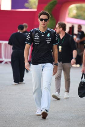 George Russell Mercedes AMG Petronas Formula One Team, 63 , QAT, Formula 1 World Championship, Qatar Grand Prix, Doha, Lusail, Lusail International Circuit, Media Day, 27 11 2025 QTR, Formula 1 World Championship, Qatar Grand Prix, Doha, Lusail, Lusail International Circuit, Media Day, 27 11 2025 Doha Copyright: xEibner-Pressefoto AnnikaxGrafx EP_AGF