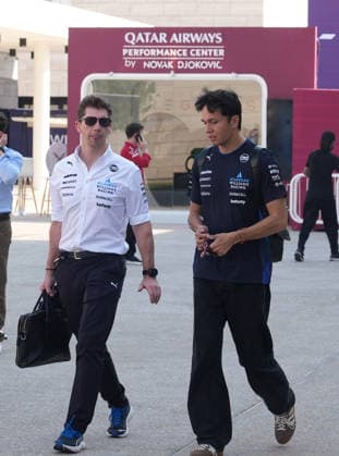 Formula 1 Qatar Airways Qatar Grand Prix 2025 27 11 2025, Losail International Circuit, Doha, Formula 1 Qatar Airways Qatar Grand Prix 2025 ,in the picture Team Principal James Vowles Williams Racing , Alexander Albon GBR , Atlassian Williams Racing nordphotoxGmbHx xBratic nph00250