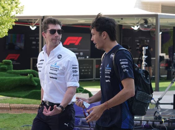 Formula 1 Qatar Airways Qatar Grand Prix 2025 27 11 2025, Losail International Circuit, Doha, Formula 1 Qatar Airways Qatar Grand Prix 2025 ,in the picture Team Principal James Vowles Williams Racing , Alexander Albon GBR , Atlassian Williams Racing nordphotoxGmbHx xBratic nph00250