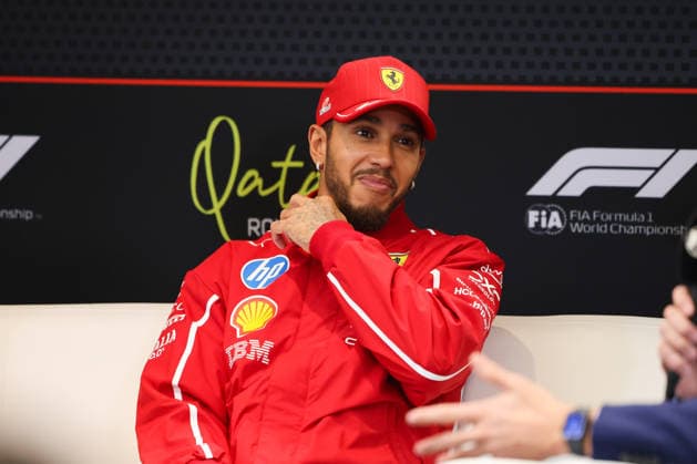 Lewis Hamilton Scuderia Ferrari HP, 44 , QAT, Formula 1 World Championship, Qatar Grand Prix, Doha, Lusail, Lusail International Circuit, Media Day, 27 11 2025 QTR, Formula 1 World Championship, Qatar Grand Prix, Doha, Lusail, Lusail International Circuit, Media Day, 27 11 2025 Doha Copyright: xEibner-Pressefoto AnnikaxGrafx EP_AGF
