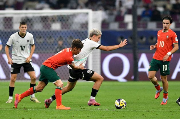 SOCCER - 2025 FIFA U17, U 17 World Cup DOHA,QATAR,27.NOV.25 - SOCCER - FIFA Under 17 World Cup Qatar 2025, final, Portugal vs Austria. Image shows Nicolas Jozepovic (AUT).  GEPAxpictures xRanjithxKumar