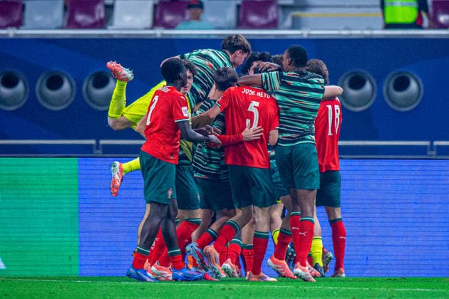 World Cup Football FIFA U17, U 17 U 17 U 17 World Championship Qatar 2025, Portugal vs Austria Final Goal and goal celebration to 1 0 by ANISIO CABRAL Joy, emotions, jubilation Copyright: xRedhaxHosnixSegganix