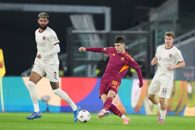 Roma™s Matias Soule during the Uefa Europa League soccer match between Roma and Midtjylland at the Olympic Stadium in Rome, Italy - Thursday, November 27, 2025. - Soccer .  Copyright: xAlfredoxFalcone LaPressex