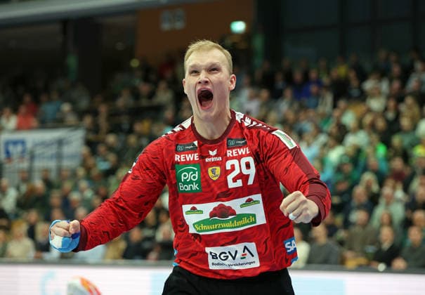 27 11 2025, xovx, Handball Daikin Handball Bundesliga, HSG Wetzlar Rhein Neckar Löwen Cheers for David Späth Rhein Neckar Löwen Wetzlar Buderus Arena Hessen Germany EN