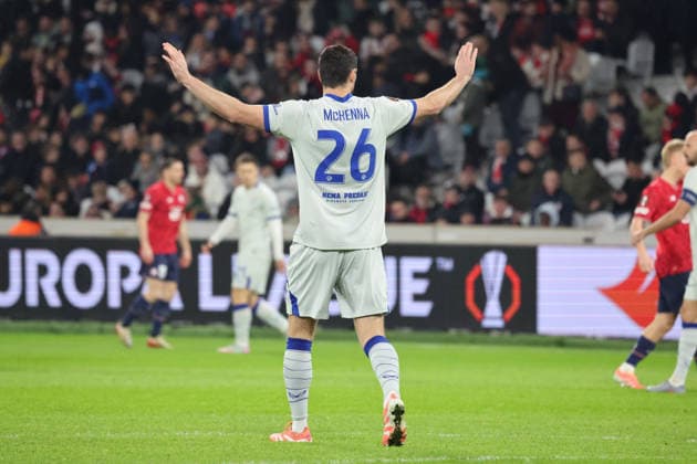 FOOTBALL : LOSC Lille vs Dinamo Zagreb - UEFA Europa League - 27 11 2025 Scott McKENNA (Dinamo Zagreb) lors du match LOSC Lille vs Dinamo Zagreb, UEFA Europa League phase de ligue, Decathlon Arena stade Pierre Mauroy, le 27 novembre 2025 - photo Laurent Sanson PsnewZ  Copyright: xLaurentxSANSONx xPsnewZx