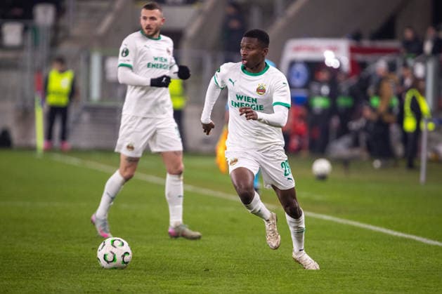 SOCCER - UEFA ECL, Czestochowa vs Rapid SOSNOWIEC,POLAND,27.NOV.25 - SOCCER - UEFA Conference League, Rakow Czestochowa vs SK Rapid Wien. Image shows Romeo Amane (Rapid).  GEPAxpictures xPhilippxBrem