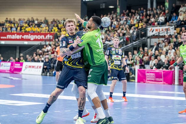Handball Bundesliga HSG Wetzlar Rhein Neckar Löwen, 27 11 25 Edwin Aspenbäck Rhein Neckar Löwen, 78 , Philipp Ahouansou HSG Wetzlar, 19 Handball Bundesliga HSG Wetzlar Rhein Neckar Löwen Wetzlar, 27 11 25 Copyright: xBEAUTIFULxSPORTS Roeczeyx