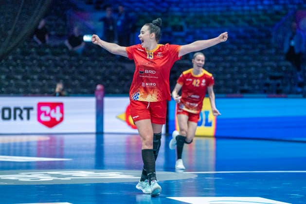 2025-11-27 Romania vs Croatia ROTTERDAM, NETHERLANDS - NOVEMBER 27: Maryia Skrobic of Romania during the IHF Worldchampionship 2025 match for women, between Romania and Croatia at Ahoy on November 27, 2025 in Rotterdam, Netherlands. Rotterdam Ahoy Netherlands Content not available for redistribution in The Netherlands directly or indirectly through any third parties. Copyright: xHenkxSeppenx