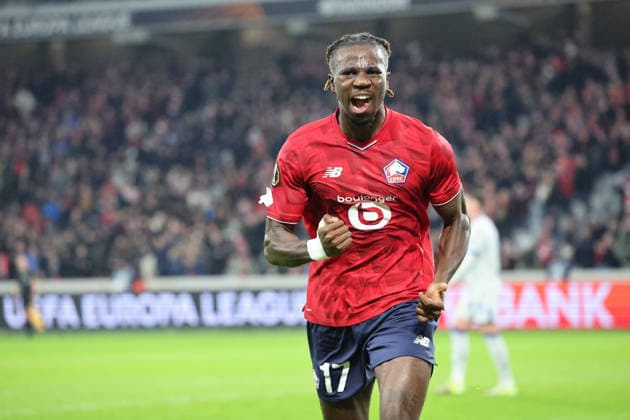 FOOTBALL : LOSC Lille vs Dinamo Zagreb - UEFA Europa League - 27 11 2025 But du LOSC et joie de Ngal Ayel MUKAU (LOSC Lille) lors du match LOSC Lille vs Dinamo Zagreb, UEFA Europa League phase de ligue, Decathlon Arena stade Pierre Mauroy, le 27 novembre 2025 - photo Laurent Sanson PsnewZ  Copyright: xLaurentxSANSONx xPsnewZx