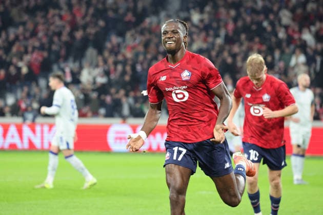 FOOTBALL : LOSC Lille vs Dinamo Zagreb - UEFA Europa League - 27 11 2025 But du LOSC et joie de Ngal Ayel MUKAU (LOSC Lille) lors du match LOSC Lille vs Dinamo Zagreb, UEFA Europa League phase de ligue, Decathlon Arena stade Pierre Mauroy, le 27 novembre 2025 - photo Laurent Sanson PsnewZ  Copyright: xLaurentxSANSONx xPsnewZx