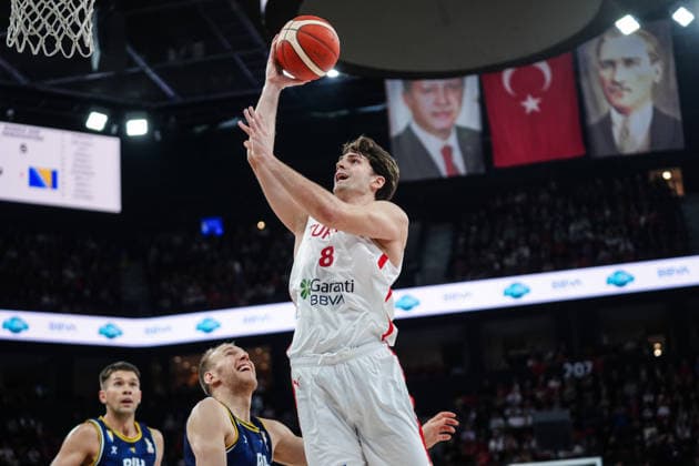 Turkiye v Bosnia and Herzegovina - FIBA World Cup European Qualifiers ISTANBUL, TURKIYE - NOVEMBER 27: Tarik Biberovic (8) of Turkiye in action during the FIBA World Cup European Qualifiers group C first basketball match between Turkiye and Bosnia and Herzegovina at Turkcell Basketball Development Centre in Istanbul, Turkiye on November 27, 2025. Hakan Akgun Anadolu Istanbul Turkey. Editorial use only. Please get in touch for any other usage.  Copyright: x2025xAnadoluxHakanxAkgunx